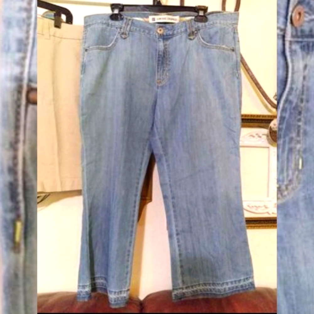 16🦩Gap Low Rise Cropped Womens Soft Comfy Cute Jean Capris! 🇺🇸 100% Cotton ☀